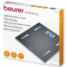 Кантар Beurer BF 180, 180 кг, Индекс на телесна мазнина, До 10 запаметявания, LED дисплей, Закалено стъкло, Черен