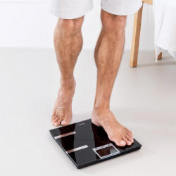 Кантар Beurer BF 720 BT, До 180 кг, 8 функции, Памет, LCD, Големи цифри, Quick Start, Автоматично разпознаване на потребител, Черен