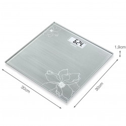 Кантар Beurer GS 10, До 180 кг, Тънък дизайн, Закалено стъкло, Задържане на показанията, LCD, Сив