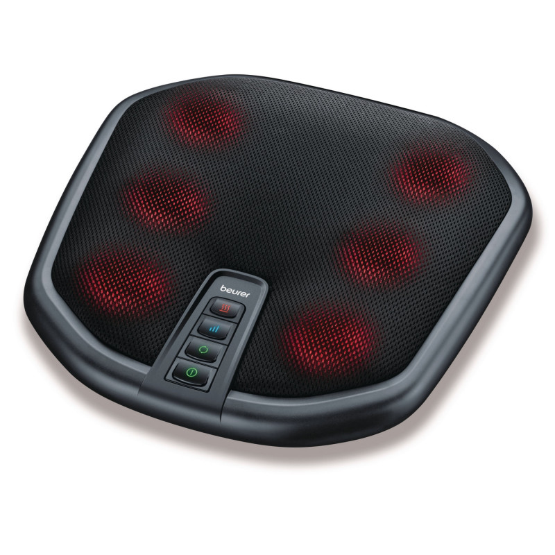Масажор Beurer FM 70, 36W, Шиацу, Гръб и крака, 18 глави, 3 скорости, Затопляне, Покривало, Черен