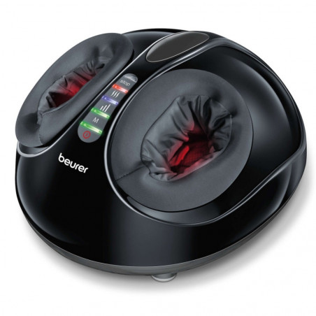 Шиацу масажор Beurer FM 90, 48W, Въздушна компресия, Рефлексотерапия, 24 глави, 3 програми, До 46 №, Черен