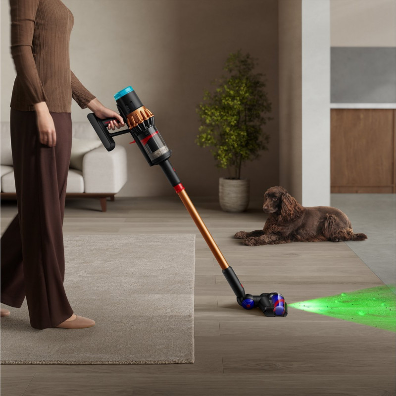 Вертикална прахосмукачка Dyson V16 Piston Animal 492963-01, 315AW, 900W, 1.3 л, 70 мин, CleanCompaktor™, Hyperdymium™, MyDyson™, HEPA, LCD, Черен/мед