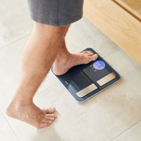 Кантар Beurer BF 195, До 180 кг, 7 функции, Памет, LCD, 5 нива физическа активност, Сив/сребрист