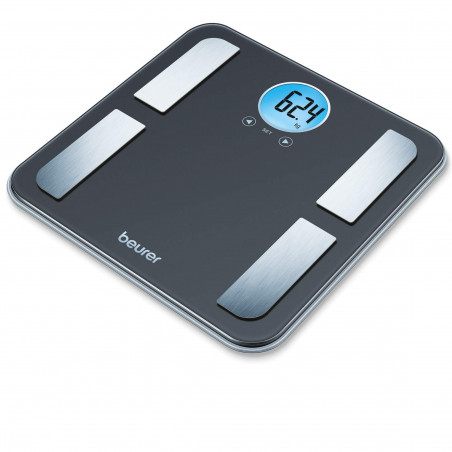 Кантар Beurer BF 195, До 180 кг, 7 функции, Памет, LCD, 5 нива физическа активност, Сив/сребрист