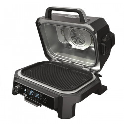 Електрически скара 4в1 Ninja OG850EU, 1700W, 4 програми, 45х29 см, 240C, Керамична плоча, Woodfire технология, IPX4, Черен