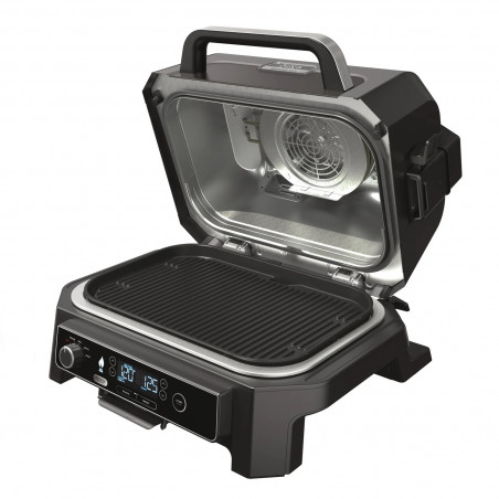 Електрически скара 4в1 Ninja OG850EU, 1700W, 4 програми, 45х29 см, 240C, Керамична плоча, Woodfire технология, IPX4, Черен