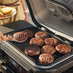 Електрически скара 4в1 Ninja OG850EU, 1700W, 4 програми, 45х29 см, 240C, Керамична плоча, Woodfire технология, IPX4, Черен