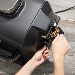 Електрически скара 4в1 Ninja OG850EU, 1700W, 4 програми, 45х29 см, 240C, Керамична плоча, Woodfire технология, IPX4, Черен