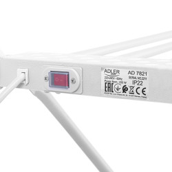 Електрически сушилник за дрехи Adler AD 7821, 220W, 18 нагревателни елемента, IP22, Бял