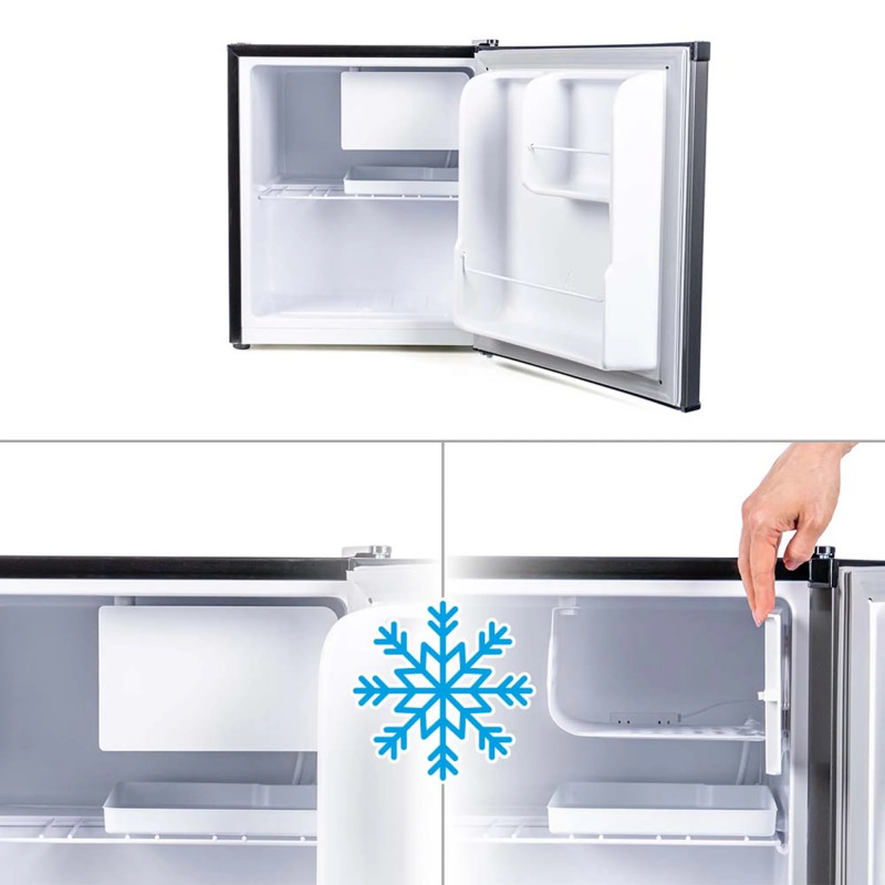 Хладилник мини бар Muhler MB51IE, 41 л, Клас E, Реверсивна врата, R600a, Инокс