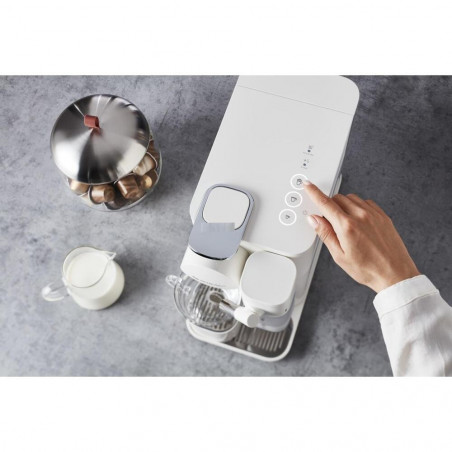 Еспресо машина DeLonghi EN510W, 1450W, 19 bar, 1 л, Nespresso, Автоматично изключване, Бял