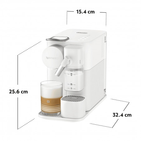 Еспресо машина DeLonghi EN510W, 1450W, 19 bar, 1 л, Nespresso, Автоматично изключване, Бял