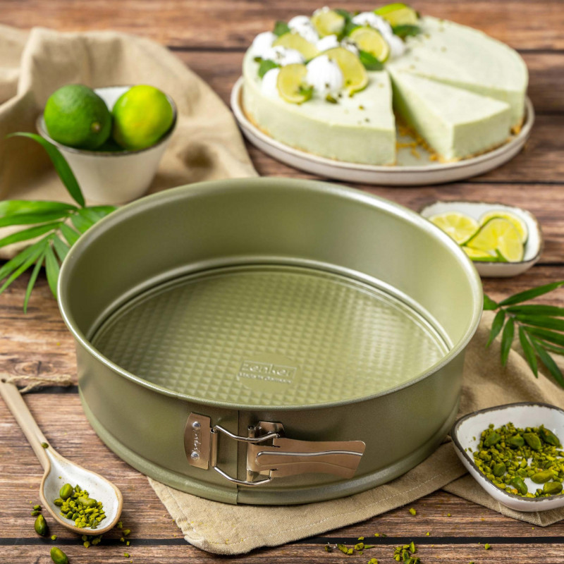 Форма за печене с падащо дъно Zenker 7451, Кръгла, 24x7.5 см, ILAG Maximizing Green покритие, До 180C, Зелен