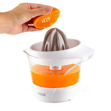 Цитрус преса Muhler MJ-2505, 25W, 0.5 л, Двупосочно движение, 2 конуса, Бял