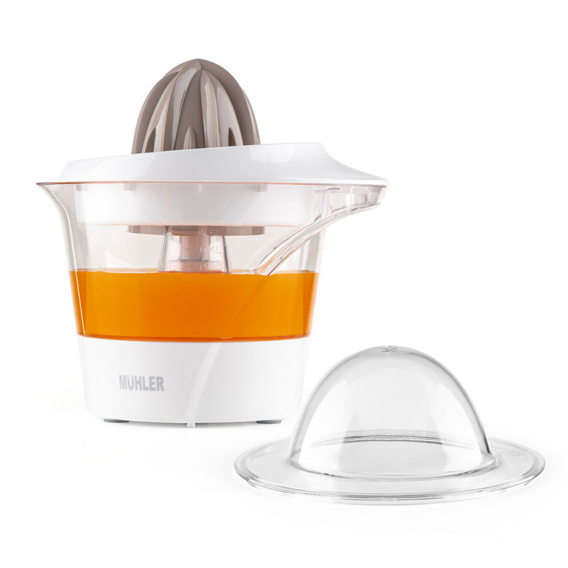 Цитрус преса Muhler MJ-2505, 25W, 0.5 л, Двупосочно движение, 2 конуса, Бял