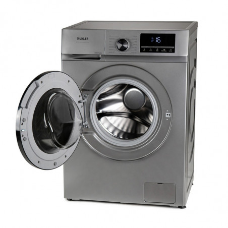 Пералня с предно зареждане Muhler IWM814SA, Клас А, 8 кг, 16 програми, 1400 об/мин, Инверторна, LED, Пране с пара, Сив