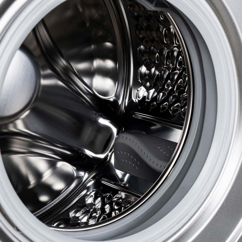 Пералня с предно зареждане Muhler IWM814SA, Клас А, 8 кг, 16 програми, 1400 об/мин, Инверторна, LED, Пране с пара, Сив