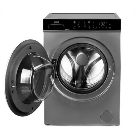 Пералня с предно зареждане Muhler IWM914SAi, Клас А, 9 кг, 14 програми, 1400 об/мин, Инверторна, LED, Пране с пара, Сив