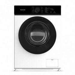 Пералня с предно зареждане Muhler IWM712NWA, Клас A, 16 програми, 7 кг, 1200 об/мин, Инверторна, Пране с пара, Бял/Черен