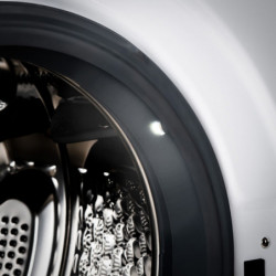 Пералня с предно зареждане Muhler IWM7140NWA, Клас А, 7 кг, 1400 об/мин, Инверторна, LED, Пране с пара, Бял/черен