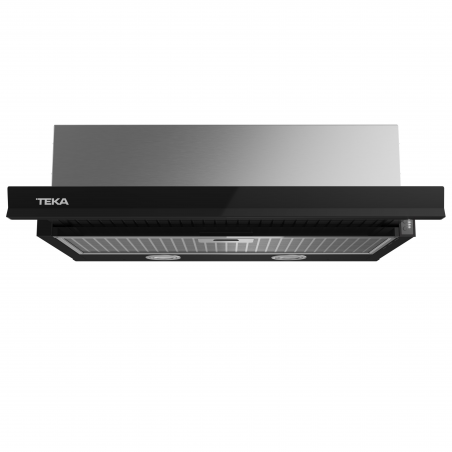 Абсорбатор за вграждане Teka CNL 6415, 113W, Клас А, 60 см, 3 степени, Телескопичен, Антивъзвръщателен клапан, Ел. управление, LED, Черен