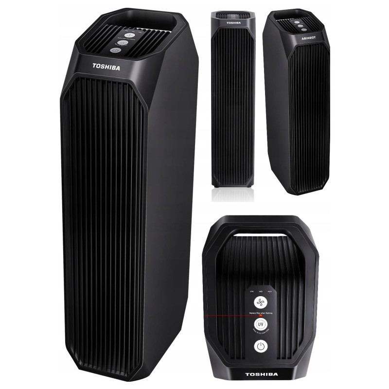 Пречиствател на въздух Toshiba CAF-Z45FR, 20 м2, 54 W, 228 м3/ч, 3 режима, Йонизация, HEPA, 32 dB, Черен