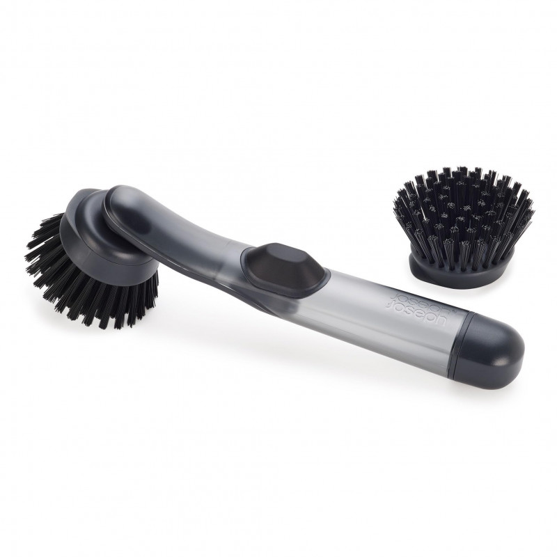 Четка за миене на съдове с дозатор Joseph Joseph SinkTech 6500018, Петна влакна, Сменяема четка, Сив