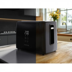 Тостер за хляб AENO ATS0002B, 930W, 7 степени, Сензорно управление, Обратен таймер, Защита при засядане, Тих, Черен