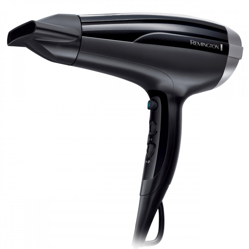 Сешоар Remington D5215 Pro Air Shine, 2300W, 2 скорости, 3 степени, Йонна система, 85 км/ч, Керамична решетка, Черен