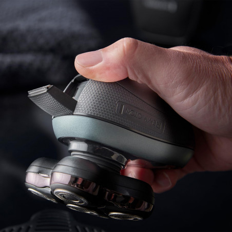 Самобръсначка за глава Remington RX7 XR1600 Ultimate Series, Автономия 60 мин, Водоустойчив, Подвижна глава, Турбо, Стоманени остриета, Индикатори, Черен/зелен