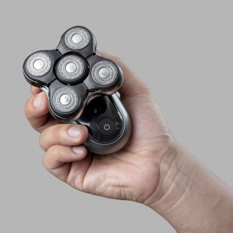 Самобръсначка за глава Remington RX7 XR1600 Ultimate Series, Автономия 60 мин, Водоустойчив, Подвижна глава, Турбо, Стоманени остриета, Индикатори, Черен/зелен