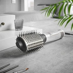 Четка за сушене и стилизиране Remington AS8901 HYDRAluxe, 1200W, Керамично покритие, Йонизация, Студена струя, 2 скорости, 3 темп, Бял