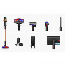 Вертикална прахосмукачка Dyson V16 Piston Submarine 492969-01, 315AW, 900W, 1.3 л, 70 мин, CleanCompaktor™, Hyperdymium™, Wet/Dry, HEPA, LCD, Черен/мед