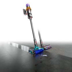 Вертикална прахосмукачка Dyson V15S Detect Submarine 448798-01, 660W, 0.77 л, 60 мин автономия, Сензори, 4 режима, LCD, Сив/син