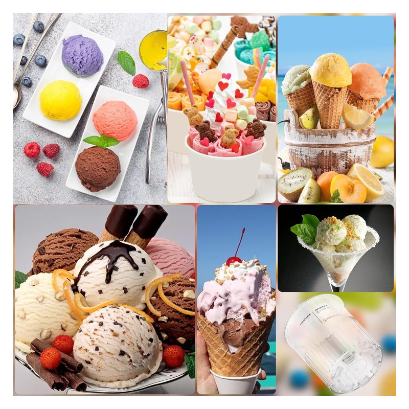 Комплект съдове за сладолед Ninja Creami Ice Cream Tubs XSKPNTLD2EUUK, 2х500 мл, Без BPA, Подходящи за съдомиялна, Плътно затваряне, Корал/жълт