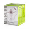 Цитрус преса Muhler MJ-2505, 25W, 0.5 л, Двупосочно движение, 2 конуса, Бял