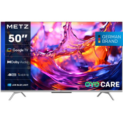 Телевизор METZ blue 50MUD7000, 50", 126 см, 3840х2160 4K UHD, SMART, Direct LED, HDR10/HLG, Dolby Digital/+, Bluetooth, Черен/сив