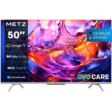Телевизор METZ blue 50MUD7000, 50", 126 см, 3840х2160 4K UHD, SMART, Direct LED, HDR10/HLG, Dolby Digital/+, Bluetooth, Черен/сив
