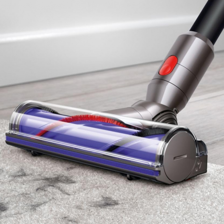 Вертикална прахосмукачка Dyson V11 Fluffу 476550-01 2в1, 185AW, 0.54 л, 125 000 об/мин, Автономия 60 мин, 3 режима, LCD, Никел/червен