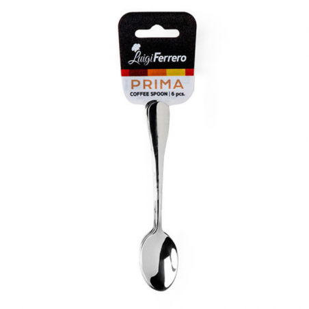 Комплект 6 бр лъжички за кафе Luigi Ferrero Prima FR-6182, Неръждаема стомана, Сребрист