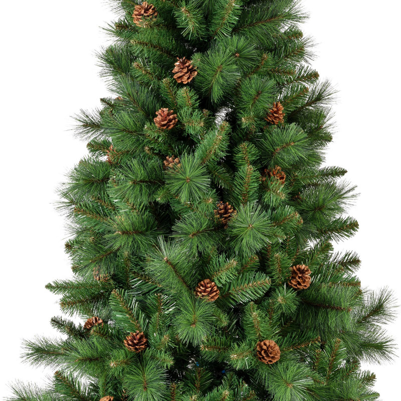 Изкуствена елха с шишарки Everlands Norwich Pine, 150 см, 446 клони, Метална стойка, Зелен