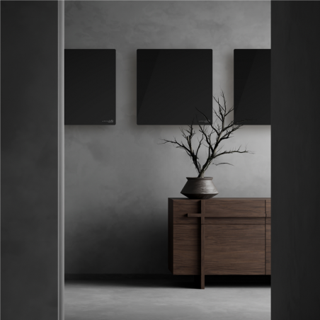 Електрически инфрачервен конвектор AENO AGH0012S, 500W, 12 м2, LED, Мобилно управление, Wi-Fi, Сензори за наклон и падане, IP24, Черен