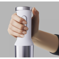 Пасатор, чопър и миксер 3в1 AENO AHB0004W, 1200W, 0.5 л, 18 степени, Турбо, DC мотор, Бял/инокс