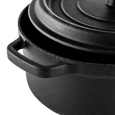 Чугунена тенджера Muhler Tika MR-2448CI, 24x10.5 см, 3.4 л, Индукция, Черен