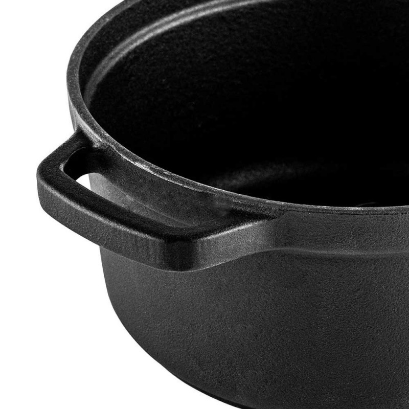 Чугунена тенджера Muhler Tika MR-2048CI, 20x10 см, 2 л, Индукция, Черен