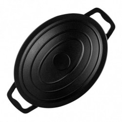 Чугунен съд за печене с капак-ростер Muhler Tika MR-4133CI, 41x25x11см, 5.1 л, Индукция, Черен