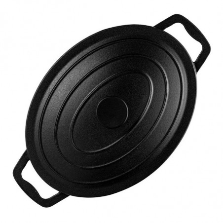 Чугунен съд за печене с капак-ростер Muhler Tika MR-4133CI, 41x25x11см, 5.1 л, Индукция, Черен