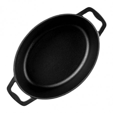 Чугунен съд за печене с капак-ростер Muhler Tika MR-4133CI, 41x25x11см, 5.1 л, Индукция, Черен