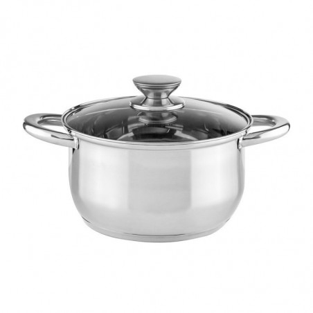 Комплект съдове за готвене Muhler MR-1242, 12 части, Неръждаема стомана, Трислойно дъно, Индукция, Сребрист