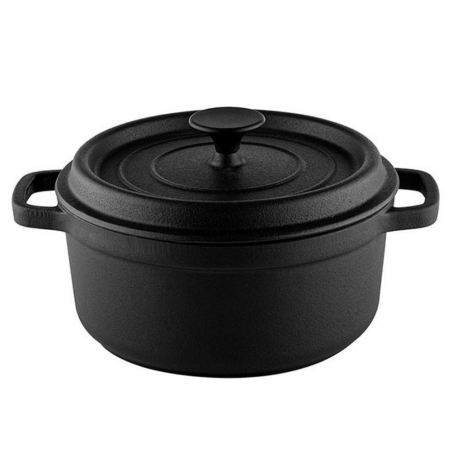 Чугунена тенджера Muhler Tika MR-2448CI, 24x10.5 см, 3.4 л, Индукция, Черен